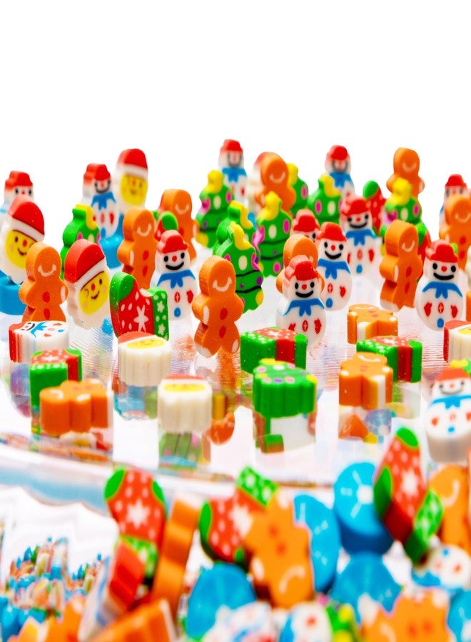 RONDURE 300 PCS Mini Christmas Erasers for Kids Bulk, Assorted Christmas Erasers for Classroom Rewards, Holiday Party Favors - Image 4